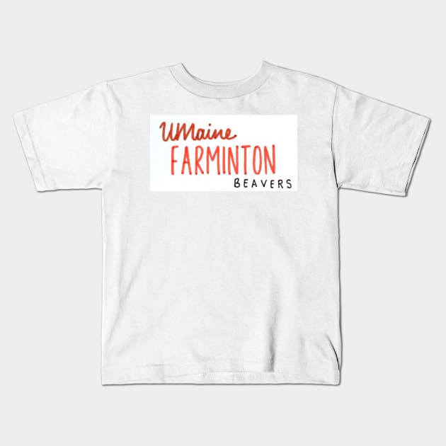 UMaine Farmington Kids T-Shirt by nicolecella98